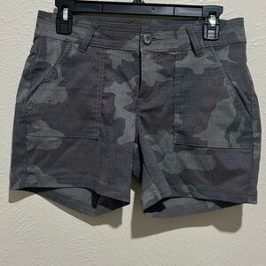 Prana Women's Dark Camouflage Cargo Shorts